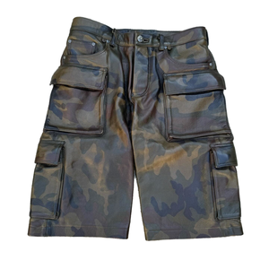 Shorts cargo mi-longs en toile tricotée décontractés de haute qualité pour l'été, avec logo personnalisé sérigraphié, pour la course et le fitness masculin, service OEM - Product Image 1
