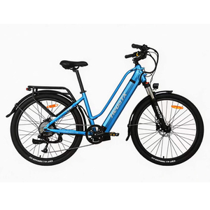 Hedatx <b>Electric</b> City Bike 27.5 Inch Rear <b>Hub</b> Motor 7 Speed Aluminum Frame Digital Display Step Through Urban Commuter Bike - Product Image 4