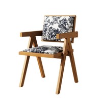Chaise de salle à manger en bois massif de style moderne du milieu du siècle, structure en bois robuste, siège incurvé, confortable, pour la maison ou les restaurants