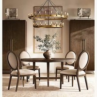 Table à manger ronde contemporaine française, mobilier de salle à manger |   Table à manger design pour villas, hôtels et chambres d'hôtes - Personnalisable
