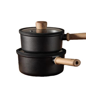 หม้อต้มนมไทเทเนียมเคลือบกันติด ขนาด 20 ซม. พร้อมฝาปิด หม้อทำอาหารน้ำหนักเบาสำหรับอาหารเด็กและบะหมี่ - Product Image 2