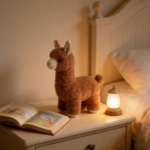 Lindo Peluche de Alpaca Marrón, Animal de Peluche Suave Relleno de Algodón PP para Cumpleaños de Niños - Product Image 4