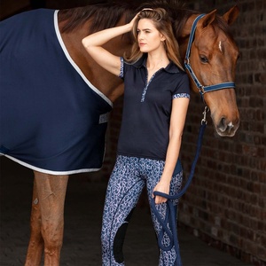 Leggings d'équitation pour femmes PIHA SPORT, sur mesure, avec assise en silicone intégral, antibactériens, respirants, en tissu Spandex/Polyester, ajustés. - Product Image 3