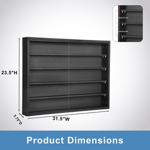 Vitrine murale 5 niveaux 2026 pour collectionnables avec porte en verre pour voitures miniatures et figurines – 4 couleurs au choix - Product Image 2