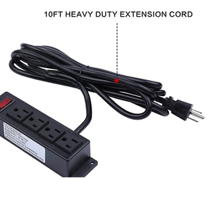 Wall Mount <strong>Socket</strong> <strong>with</strong> Extension Cord 10A Fixed on the Side of Desk Leg Power Strip Tabletop <strong>USB</strong> Charger 4 Outlets for Cabinet - Product Image 3