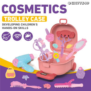 Jeu <span class=keywords><strong>de</strong></span> simulation <span class=keywords><strong>de</strong></span> haute qualité pour enfants, jeu <span class=keywords><strong>de</strong></span> maquillage pour filles, ensemble <span class=keywords><strong>de</strong></span> <span class=keywords><strong>salon</strong></span> <span class=keywords><strong>de</strong></span> <span class=keywords><strong>coiffure</strong></span> et <span class=keywords><strong>de</strong></span> beauté en plastique avec valise à vendre - Product Image 2