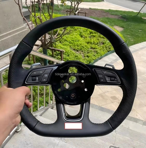 Volante de Cuero para Audi A3 8V A6 C7 C6 <span class=keywords><strong>S3</strong></span> A5 A4 B8 B9 Q7 Q5 RS3 A7 TT S8 Q8 S4 A8 RS7 S5 S6 S7 - Product Image 2