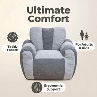 Fauteuil pouf confortable pour adultes et enfants - Canapé-lit moderne avec design color-block, couleur personnalisable pour l'école et l'atelier
