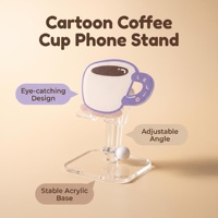 Support de téléphone universel transparent en acrylique personnalisable en usine, réglable, pliable, avec base antidérapante en silicone pour bureau