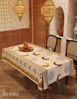 Nappe de table en polyester non tissé à motif floral, taille personnalisée, élégante, lavable, résistante à l'huile, imperméable, écologique