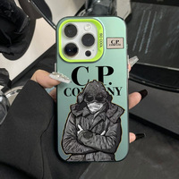 Coque de Téléphone IMD CP Company en TPU+PC avec Design de Luxe et Antichoc pour 11/12/13/14/15 Pro Max/XR/XS Max Motif Papillon Rétro