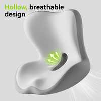 Ensemble de coussin de soutien lombaire et de coussin de siège de voiture en mousse à mémoire de forme pour le coccyx, personnalisable, pour chaise de bureau orthopédique