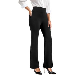 Pantalones de Vestir de Corte Bootcut para Mujer FOXA, Cintura Alta, Elásticos, con Bolsillos, para Oficina y Negocios - Product Image 1