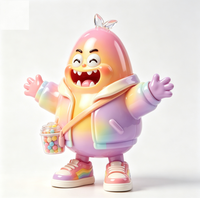 Figurine de collection personnalisée en forme d'œuf de bonbon dégradé, en PVC et ABS, statue d'art fabriquée en Chine, OEM sur mesure pour la vente en gros aux marques