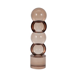 Scultura di cristallo a sfere impilate, oggetto decorativo in vetro per la casa, l'ufficio, il bagno, il soggiorno. - Product Image 1