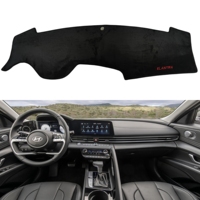 Tapis de tableau de bord CustomFit pour Hyundai Elantra, protection intérieure de voiture en peluche douce, pare-soleil isolant thermique, accessoires intérieurs