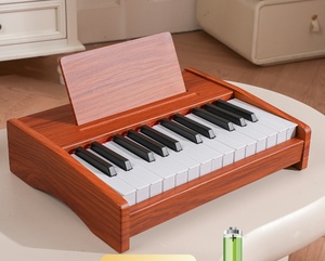 Wooden Portable 25 <b>Keys</b> Electronic Piano Keyboard Rechargeable for Kids, Musical Instrument for Children Playing - Product Image 4