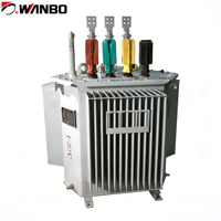 Transformador de Potencia Trifásico Sumergido en Aceite Wanbo-81 200kVA-1000kVA 10kV/15kV/20kV 400V 50Hz Dyn11 ONAN Bobina Multivuelta de Cobre