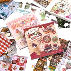 Japanese Food Series Ancient Style Handbook Vinyl Sticker Book 30 Sheets Per Pack Food Theme Custom Size Promotional Gift - Product Image 1