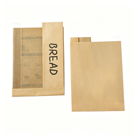 Sacchetti Ecologici in Carta Kraft Resistenti all'Olio con Finestra Trasparente, Sacchetti Personalizzati per Pane e Prodotti da Forno