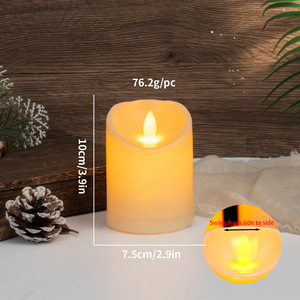 <span class=keywords><strong>Lumière</strong></span> de <span class=keywords><strong>bougie</strong></span> à LED en plastique, à télécommande, à piles, résistante à l'eau, pour mariages, fêtes de Noël - Product Image 5