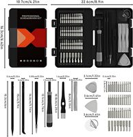 Juego de Destornilladores 58 en 1 de Grado Profesional con Mango de Acero para Reparación de Teléfonos Android y Apple, Computadoras, Relojes y Otros Dispositivos