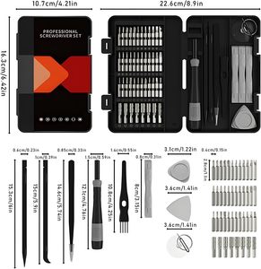Kit de tournevis 58-en-1 de qualité professionnelle avec manche en acier pour la réparation et le démontage de téléphones Android et Apple, ordinateurs, horloges domestiques – Outil OEM - Product Image 2