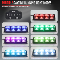 Nouvelle barre lumineuse LED multifonctionnelle de 130 W 12 pouces pour voiture tout-terrain, éclairage de jour, lumière RGB pour VTT, SUV