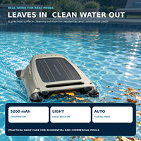 CE FCC RoHS 9W Système de nettoyage automatique de surface de piscine robotisé contrôlé par application, avec batterie 5200mAh, autonomie 25H et panier de 4L, pour piscines de 180m²