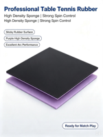 Caoutchouc de tennis de table approuvé ITTF, éponge violette haute densité, contrôle de la rotation, feuille de caoutchouc de ping-pong pour attaque rapide en boucle