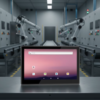 Panel PC P15R con Android 12, Procesador de Cuatro Núcleos de Alta Velocidad, Computadora Industrial con Pantalla Táctil de 21.5 Pulgadas, 4GB de RAM, 64GB de Almacenamiento, VGA