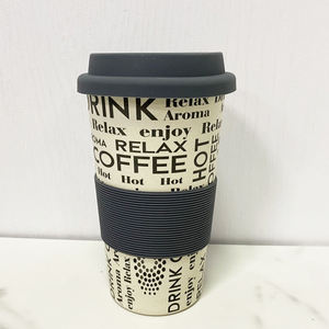 100% naturel biodégradable personnalisé écologique garder à emporter en gros de fibre de bambou réutilisable tasse à café pour aller avec couvercle en bambou - Product Image 5