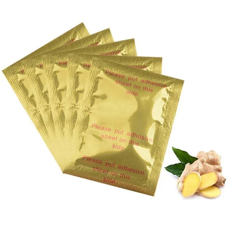 Almohadillas para pies de desintoxicación para el cuidado de los pies, mejorar la caja de alivio del sueño y antiestrés embalaje Ginger Gold Relax Foot patch