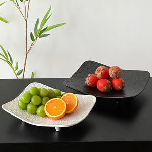 Ceramic Elevated Modern Minimalist Fruit <strong>Serving</strong> <strong>Plate</strong> <strong>Creative</strong> Dish Light Luxury Home High-Value Living Room Sophisticated - Product Image 2
