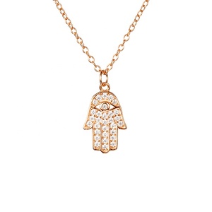 Nuova Collezione Gemnel: <span class=keywords><strong>Collana</strong></span> con <span class=keywords><strong>Mano</strong></span> <span class=keywords><strong>di</strong></span> <span class=keywords><strong>Fatima</strong></span> in Argento Sterling 925 con Diamanti - Product Image 4