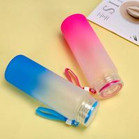 Vaso de Plástico XUHUI de Grado Premium de 500 ml con Pajita para Fitness, Reutilizable, Diseño Moderno para Adultos, Senderismo, Oficina, con Logotipo