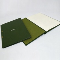 Couvertures de menu en cuir personnalisées PU pour porte-menu, logo personnalisé, dossier de menu alimentaire pour café