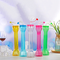 500ml hawaïen fête cocotier paille bouteille portable tasse à boire pour les vacances d'été à la plage