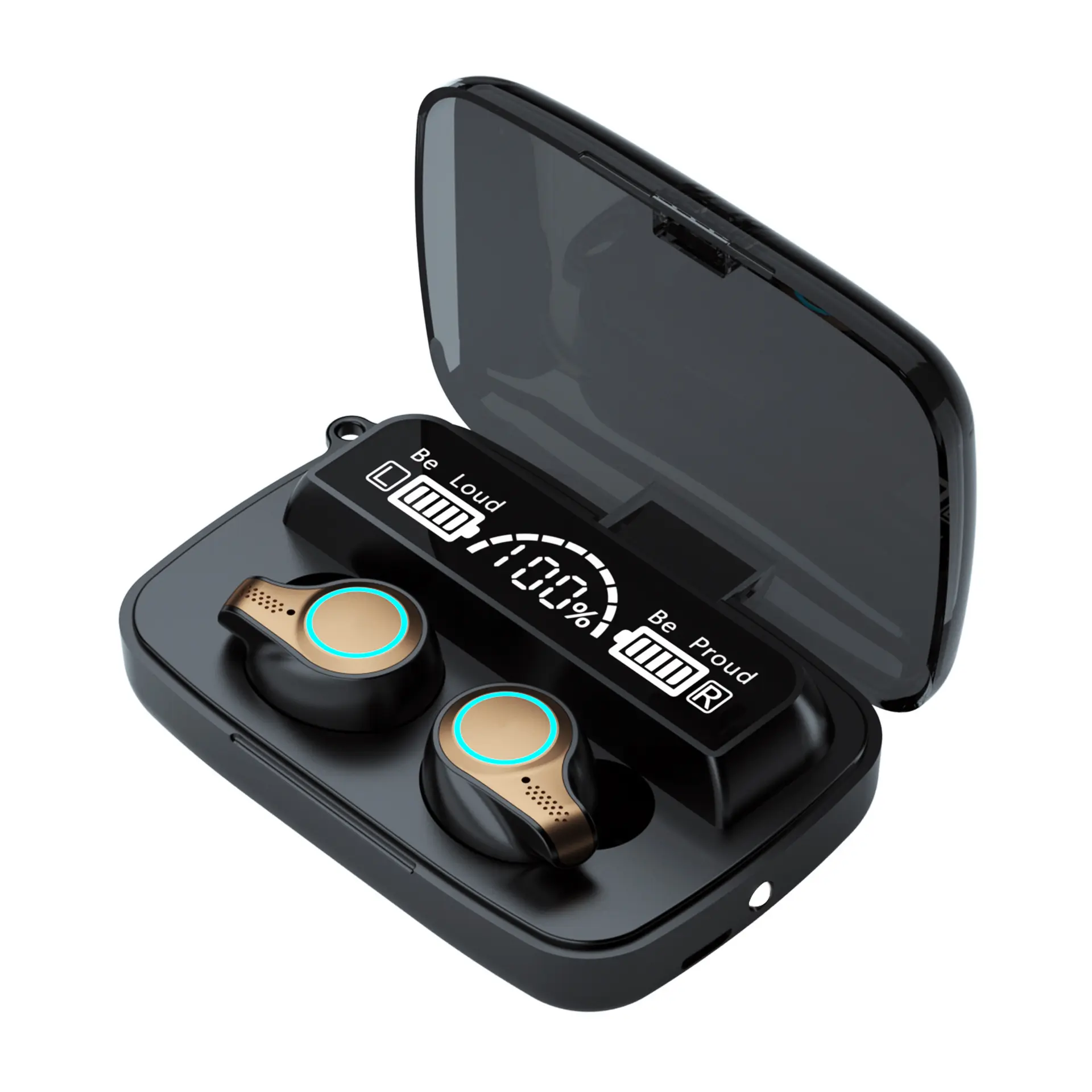 M18 TWS Bluetooth Earphones Wireless Fingerprint Touch Headset Charging Waterproof HIFI Stereo Earbuds For Sports Headphone