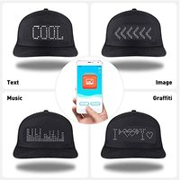 Aplicación programable Rave Gorra LED Control de dientes azules Pantalla de texto LED Sombrero de mensaje para Carnival Club Party Event
