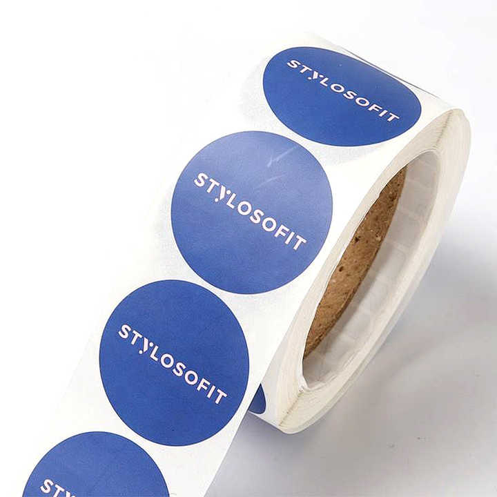 High Quality Custom Gold Round Waterproof Vinyl Stickers UV Printing