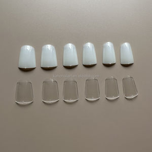 Nuevo diseño único, cubierta completa, puntas de uñas de pato cortas, venta al por mayor, <span class=keywords><strong>gel</strong></span> suave transparente, patas de pato anchas, puntas de uñas grandes - Product Image 1