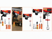Mini palan électrique à câble PA 250kg 500kg 1000kg avec télécommande sans fil 220V pour levage de chantier
