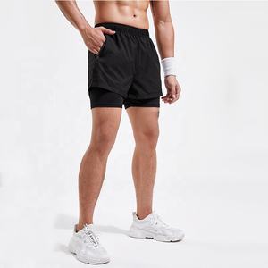 Training 2 In 1 Korte Broek Mannen Textuur Workout Pickleball Atletiekbaan Marathon Shorts Met Voering - Product Image 4