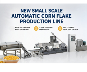 Nueva Máquina Extrusora de Alimentos de Acero Inoxidable Totalmente Automática para la Producción de <span class=keywords><strong>Cereales</strong></span> para el Desayuno, Equipo para Hacer Hojuelas de Maíz - Product Image 3