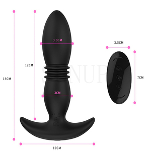 Free Custom Box - <strong>Thrusting</strong> Anal Vibrator <strong>Prostate</strong> <strong>Massager</strong> for Men Thruster Vibrating Butt Plug Wireless Remote Control - Product Image 1