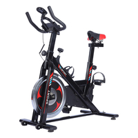 Bicicleta de Spinning para Interiores, Equipo de Gimnasio en Casa, Bicicleta de Ejercicio con Volante de Inercia de Acero Inoxidable de 5 kg y Monitor de Ritmo Cardíaco