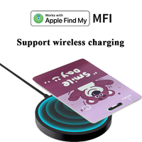 SING SUN Localizador de Cartera y Objetos con Carga Inalámbrica para Find My (Solo iOS) Resistente al Agua IP68 para Teléfono, Pasaporte, Equipaje y Tarjetas