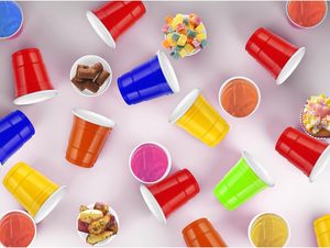 2 oz 2oz Plastic Shot Glasses Colored Mini Multicolor Party Colorful Cups for <strong>Drinking</strong> Tastings Served Snacks <strong>Jello</strong> Tasting - Product Image 3