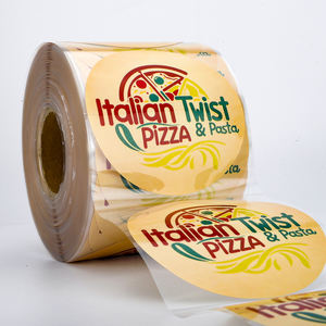 Etiqueta circular para cocina, logotipo personalizado, etiqueta de papel para alimentos, caja de Hamburgo, embalaje impermeable, pegatina para restaurante de <span class=keywords><strong>hamburguesas</strong></span> para pequeñas empresas - Product Image 5